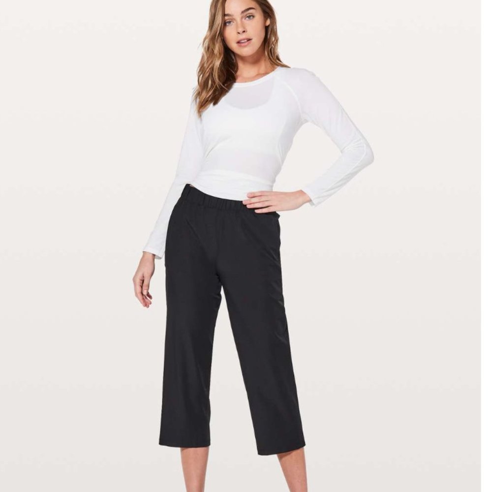 lululemon athletica next move Black Cropped Pants